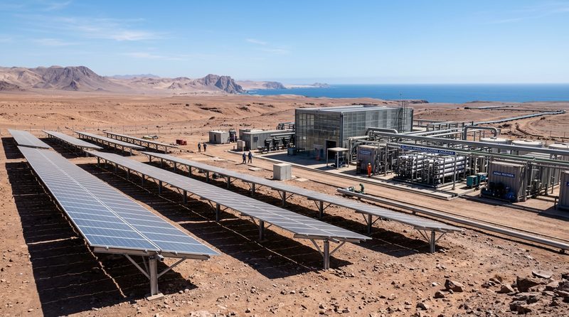 Desalinización Solar en el Desierto: Chile Transforma el Océano en Agua Dulce con Tecnología Fotovoltaica
