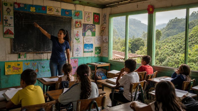 La Escuela que Cruzo la Frontera: Maestros Venezolanos Reconstruyen la Educacion Rural en el Eje Cafetero Colombiano