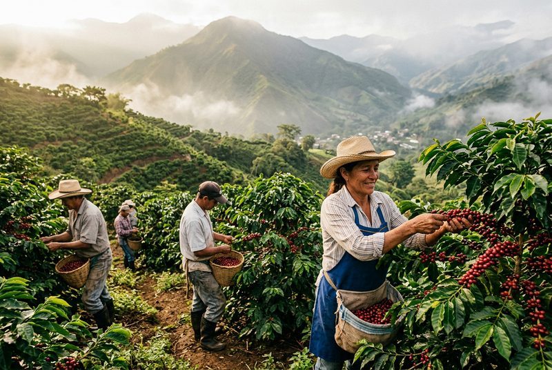 La Revolución del Café de Especialidad: Cómo los caficultores colombianos están eliminando a los intermediarios con blockchain
