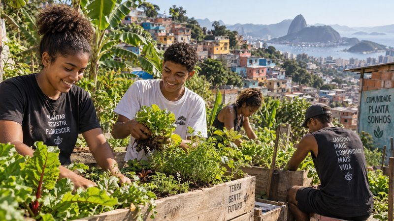 La Siembra Terapéutica: Los Huertos Urbanos en Favelas Brasileñas que Reducen la Ansiedad y Reconstruyen Comunidades