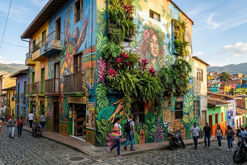 Murales que Respiran: El movimiento de arte urbano regenerativo que transforma fachadas en jardines verticales